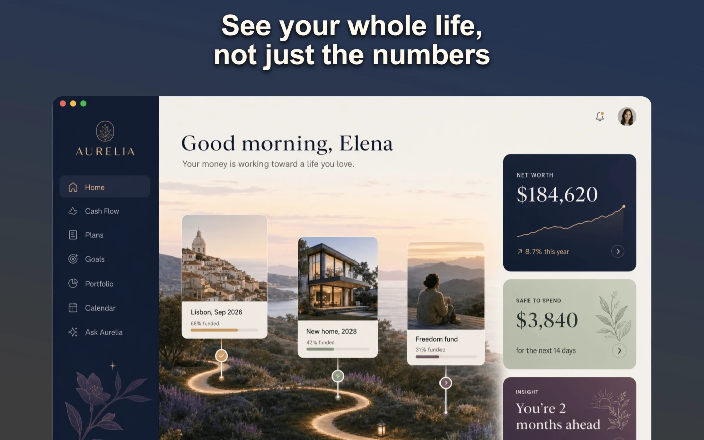 Aurelia finance app store screen